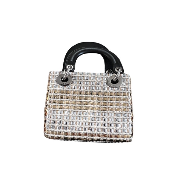 Micro Dior woven metallic lady dior bag - Picture 3 of 9